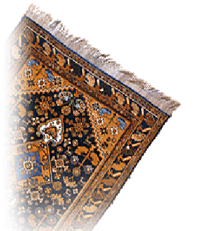 فرش روی پای خود ایستاده است