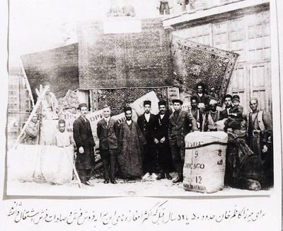 تصویری زیبا از سرای میرزا کاظم خان (بازار فرش همدان)